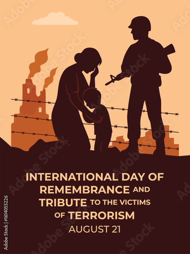 International Day of Remembrance and Tribute to the Victims of Terrorism – August 21 Illustration
