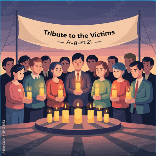 International Day of Remembrance and Tribute to the Victims of Terrorism – August 21 Illustration
