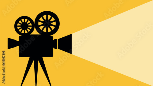 Film camera vector illustration for movie production and filmmaking industry