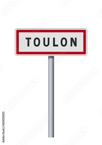 Panneau d'entrée de la ville de Toulon (	Var) en vectoriel