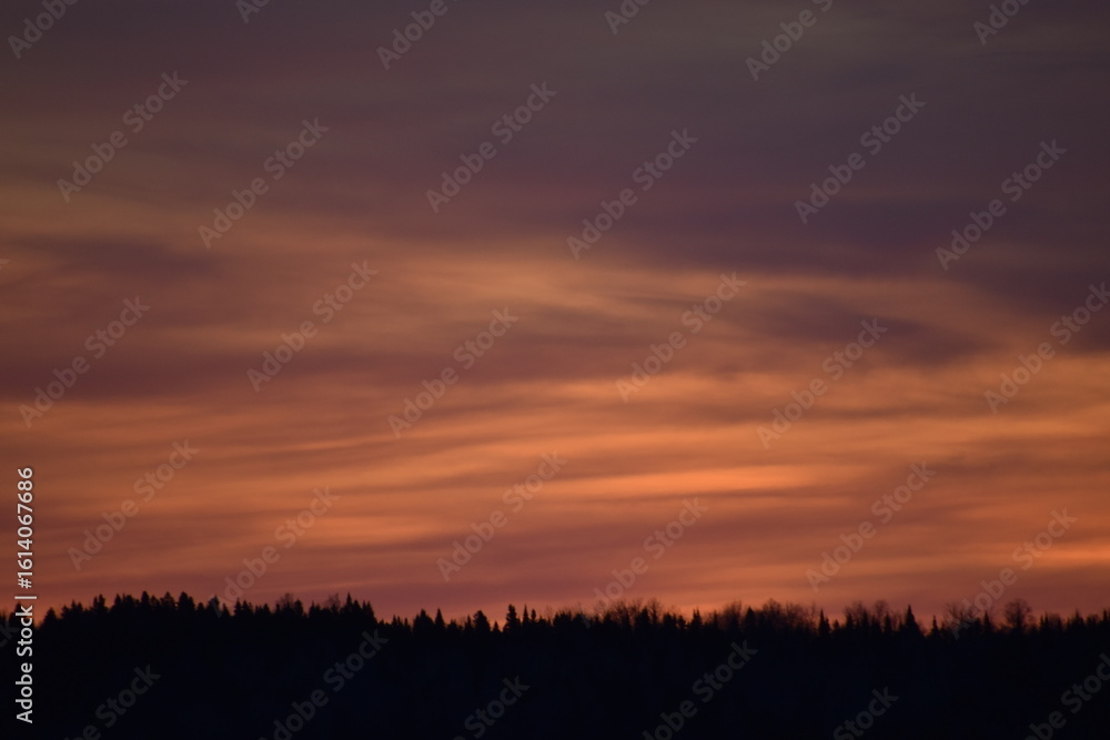 Fototapeta premium At the dawn of an autumn morning, Sainte-Apolline, Québec, Canada