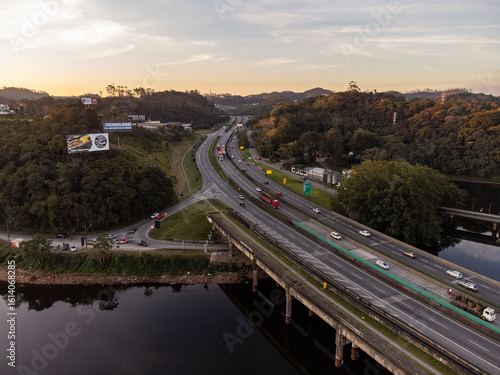Beautiful road connecting São Paulo to Santos, Anchieta highway