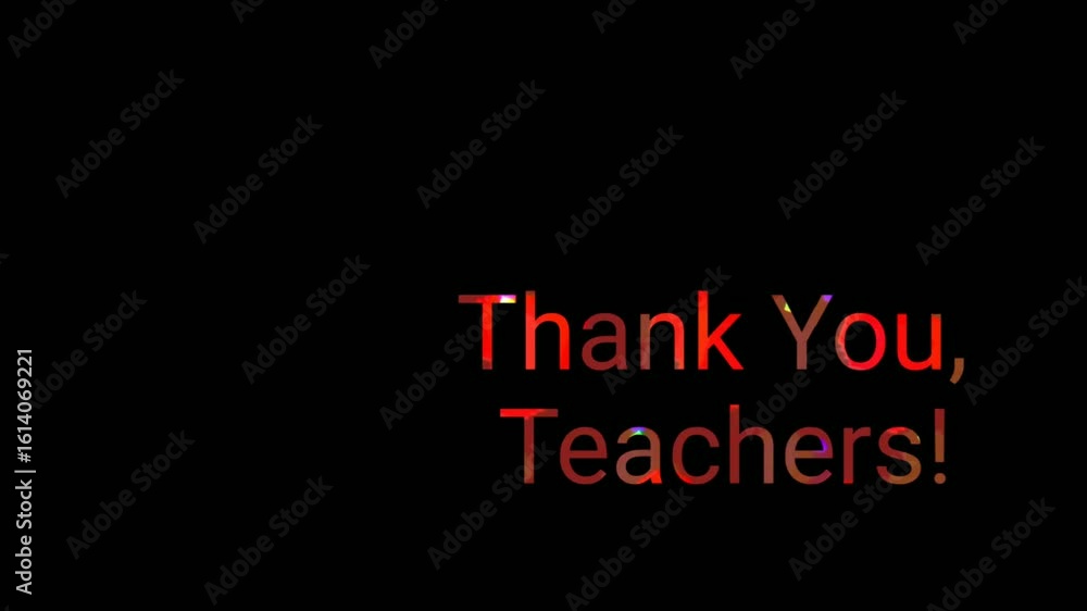 Animated Thank You Teacher Message with Vibrant Colors and Dynamic Text Effects for Educational Videos and Teacher Appreciation Content, Showcasing Gratitude and Support Animated Thank You Teacher Message with Vibrant Colors and Dynamic Text Effects for Educational Videos and Teacher Appreciation Content, Showcasing Gratitude and Support