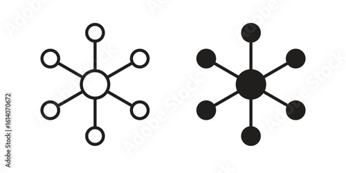 Variety icon in a black stroke vector design and flat solid version on white background