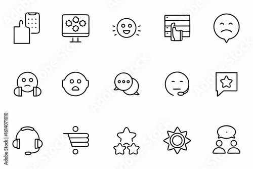 A smooth and minimal line bundle focused on digital customer experience and feedback. Designed for UI/UX dashboards, service teams, and onboarding guides