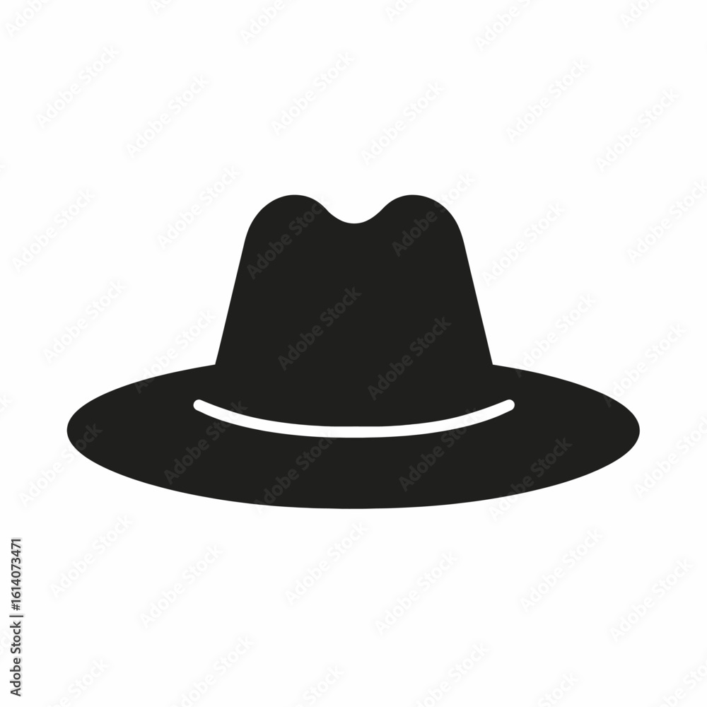 Fototapeta premium Stylish Fedora Hat Illustration Classic Headwear Design