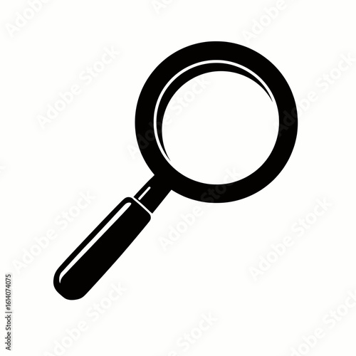 Detailed Search Close-up of a Magnifying Glass for Discovery and Exploration (Illustration)