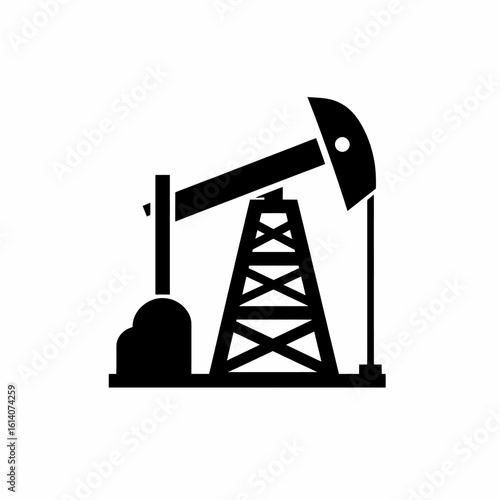 Oil Pump Jack Illustration Energy Production and Industrial Extraction Artwork