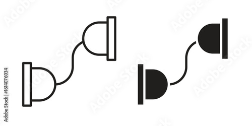Exercise bands icon in a black stroke vector design and flat solid version on white background