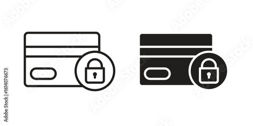 Credit limit icon in a black stroke vector design and flat solid version on white background