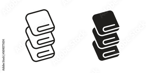 blanket icon in a black stroke vector design and flat solid version on white background