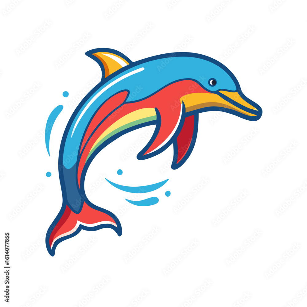 Obraz premium Color illustration of a dolphin