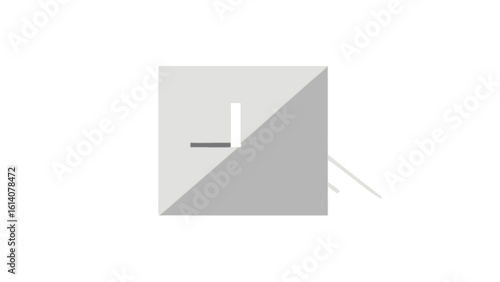 Find the best minimalist clock design for your home or office decor with this modern timekeeping icon art