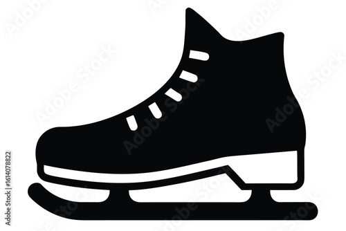 ice skates vector icon silhouette