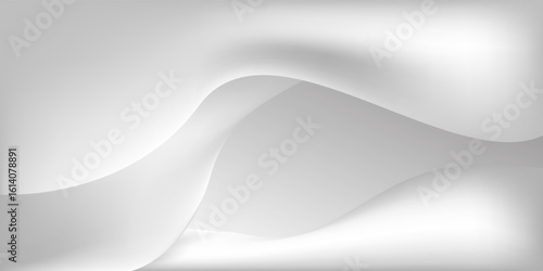 white and gray smooth wave liquid abstract background. texture white pattern. vector illustration