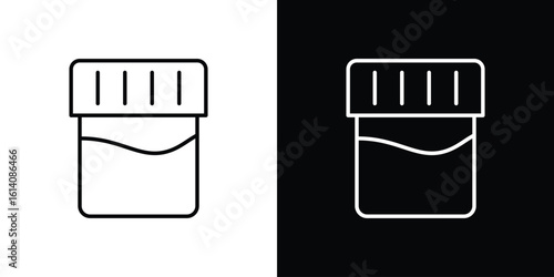 Urine test icon. Simple flat symbol. Perfect Black outline pictogram illustration