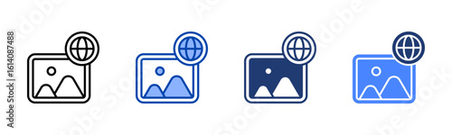 Imagery icon set multiple style collection