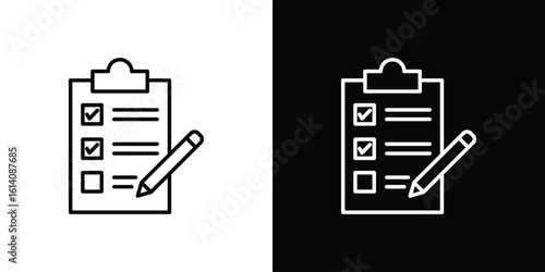 Requirements icon. Simple flat symbol. Perfect Black outline pictogram illustration