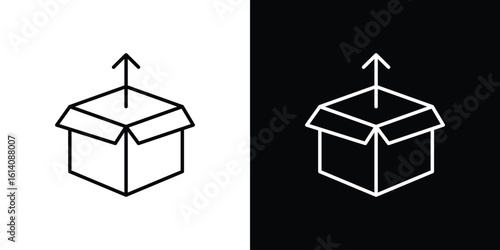 Product release icon. Simple flat symbol. Perfect Black outline pictogram illustration