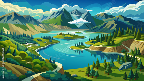 Breathtaking Above-View of the Lakes