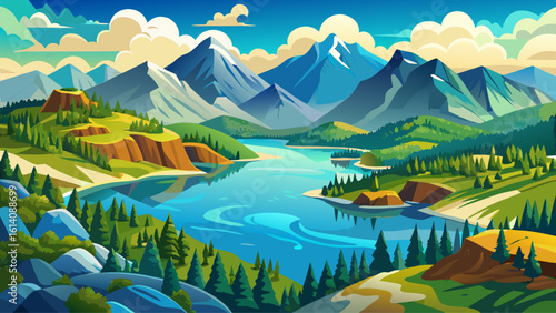 Breathtaking Above-View of the Lakes