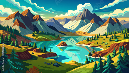 Breathtaking Above-View of the Lakes