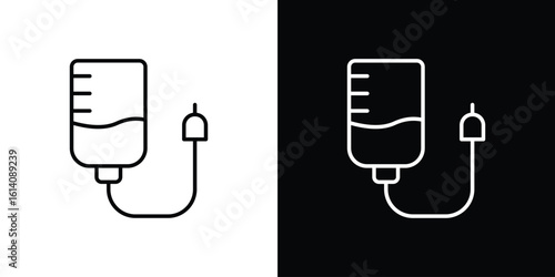 Intravenous icon. Simple flat symbol. Perfect Black outline pictogram illustration