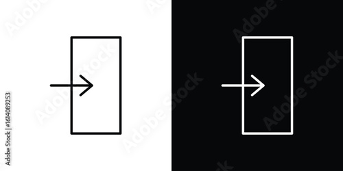 Inside icon. Simple flat symbol. Perfect Black outline pictogram illustration