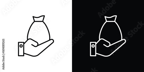 Inheritance law icon. Simple flat symbol. Perfect Black outline pictogram illustration