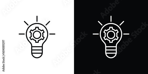 Implementation icon. Simple flat symbol. Perfect Black outline pictogram illustration