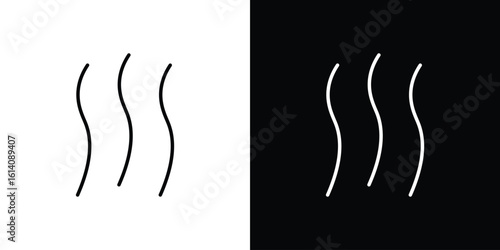 Hot icon. Simple flat symbol. Perfect Black outline pictogram illustration