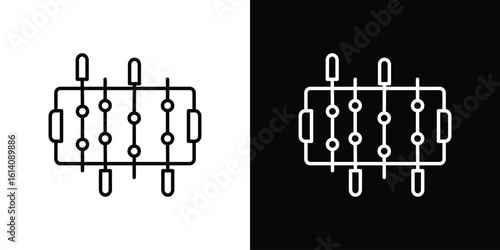 Foosball icon. Simple flat symbol. Perfect Black outline pictogram illustration