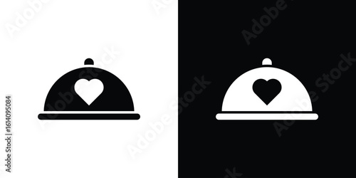Wedding dinner icon symbol for Apps and Branding.