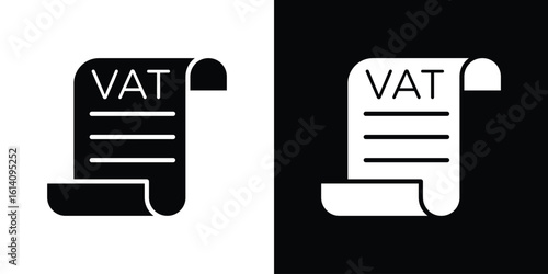 Value added tax VAT icon symbol for Apps and Branding.