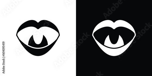 Tonsillitis icon symbol for Apps and Branding.