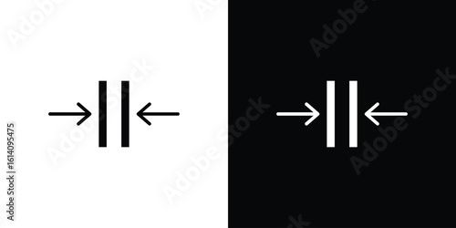 Thickness icon symbol for Apps and Branding.