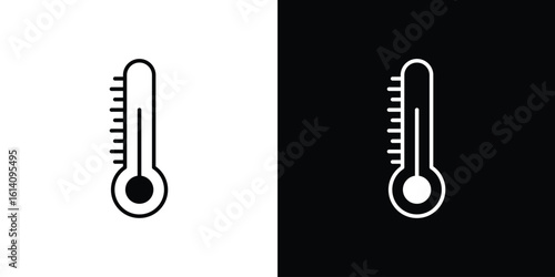 Thermometer icon symbol for Apps and Branding.