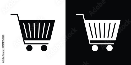 Shopping cart icon symbol for Apps and Branding.