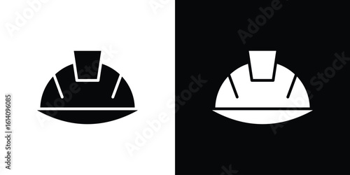 Safety helmet icon symbol for Apps and Branding.