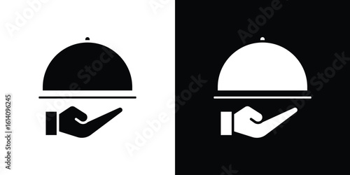 Restaurant Tray icon symbol for Apps and Branding.