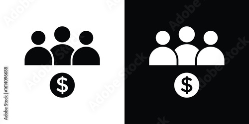 Ponzi scheme icon symbol for Apps and Branding.