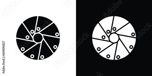 Perpetual motion icon symbol for Apps and Branding.