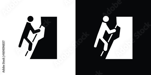 People Climbing icon symbol for Apps and Branding.