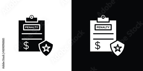 Penalty icon symbol for Apps and Branding.