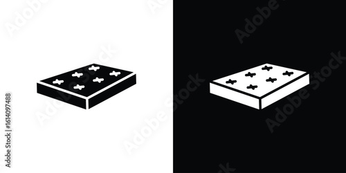 Mattress icon symbol for Apps and Branding.