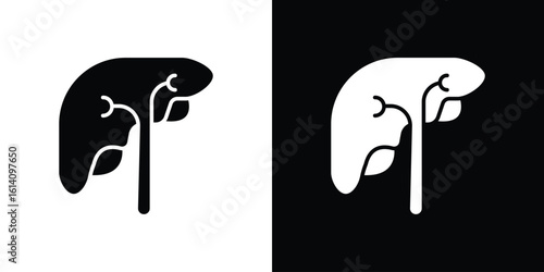 Liver icon symbol for Apps and Branding.