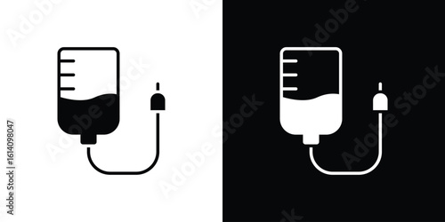 Intravenous icon symbol for Apps and Branding.