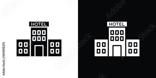 hotel icon symbol for Apps and Branding.