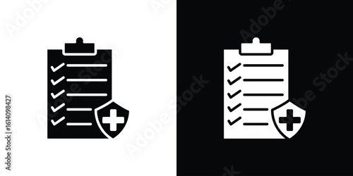Health insurance icon symbol for Apps and Branding.