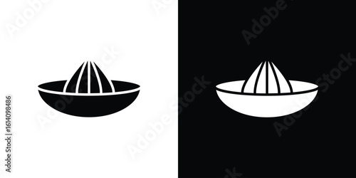 Hand Juicer icon symbol for Apps and Branding.